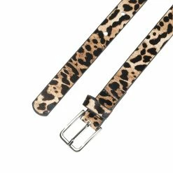 Allegra K Women's Skinny Waist Belts Single Pin Buckle Cute Animal Printed Pants Dress Thin Faux Leather Belt Accessories