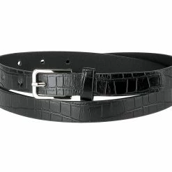 Allegra K Women's Skinny Waist Belts Single Pin Buckle Cute Animal Printed Pants Dress Thin Faux Leather Belt Accessories