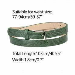 Allegra K Women's Skinny Waist Belts Single Pin Buckle Cute Animal Printed Pants Dress Thin Faux Leather Belt Accessories