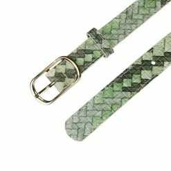 Allegra K Accessories Ladies Faux Leather Belts Metal Pin Buckle Woven Pattern Waist Belts For Jeans Dress