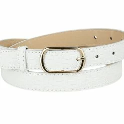 Allegra K Accessories Ladies Faux Leather Belts Metal Pin Buckle Woven Pattern Waist Belts For Jeans Dress