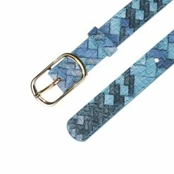 Allegra K Accessories Ladies Faux Leather Belts Metal Pin Buckle Woven Pattern Waist Belts For Jeans Dress
