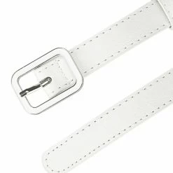 Allegra K Thin Waist Belts For Women Rectangle Pin Buckle Skinny Leather Belt For Pants Dress
