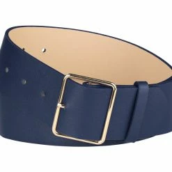 Allegra K PU Leather Belts For Women Metal Pin Buckle 2 Inches Wide Belt For Dress Pants