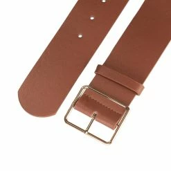 Allegra K PU Leather Belts For Women Metal Pin Buckle 2 Inches Wide Belt For Dress Pants