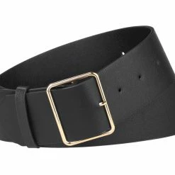 Allegra K PU Leather Belts For Women Metal Pin Buckle 2 Inches Wide Belt For Dress Pants