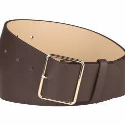 Allegra K PU Leather Belts For Women Metal Pin Buckle 2 Inches Wide Belt For Dress Pants