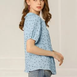 Allegra K Women's Floral Embroidery Blouse Peter Pan Collar Button Down Shirt 61 Allegra K Women's Floral Embroidery Blouse Peter Pan Collar Button Down Shirt