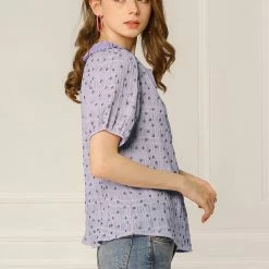 Allegra K Women's Floral Embroidery Blouse Peter Pan Collar Button Down Shirt 55 Allegra K Women's Floral Embroidery Blouse Peter Pan Collar Button Down Shirt