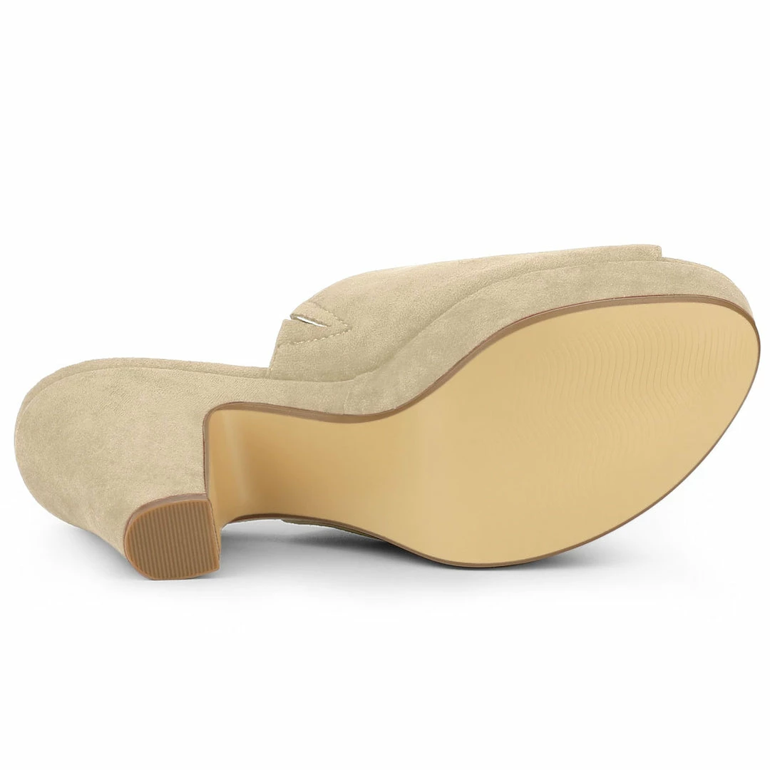 Allegra K Women's Open Toe Platform Chunky Heel Slides Sandals Shoes 22 Allegra K Women's Open Toe Platform Chunky Heel Slides Sandals Shoes