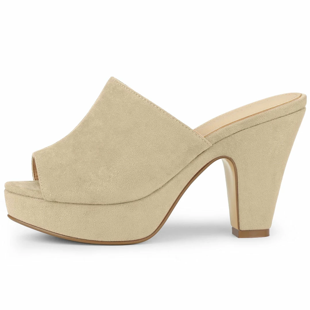 Allegra K Women's Open Toe Platform Chunky Heel Slides Sandals Shoes 24 Allegra K Women's Open Toe Platform Chunky Heel Slides Sandals Shoes