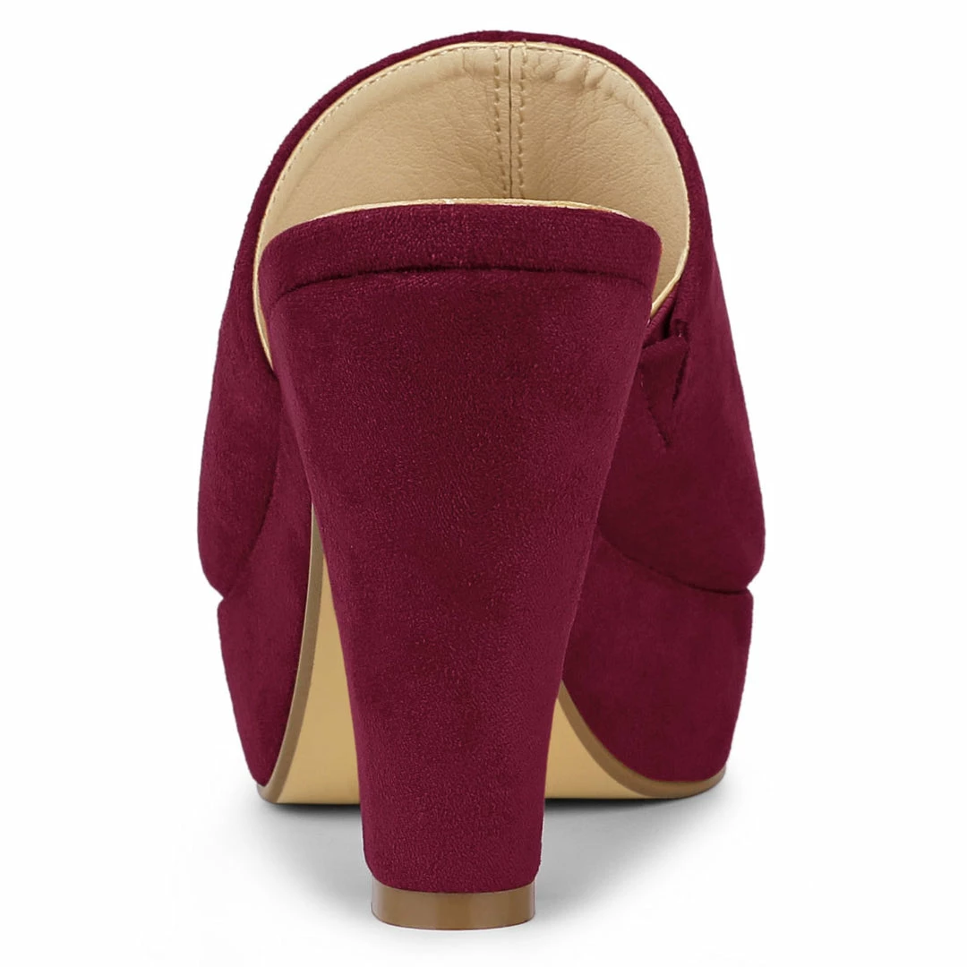 Allegra K Women's Open Toe Platform Chunky Heel Slides Sandals Shoes 13 Allegra K Women's Open Toe Platform Chunky Heel Slides Sandals Shoes