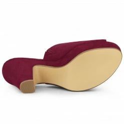 Allegra K Women's Open Toe Platform Chunky Heel Slides Sandals Shoes 57 Allegra K Women's Open Toe Platform Chunky Heel Slides Sandals Shoes