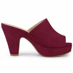 Allegra K Women's Open Toe Platform Chunky Heel Slides Sandals Shoes 58 Allegra K Women's Open Toe Platform Chunky Heel Slides Sandals Shoes