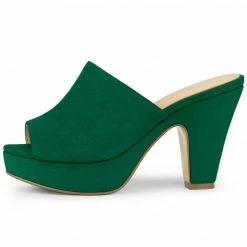 Allegra K Women's Open Toe Platform Chunky Heel Slides Sandals Shoes 52 Allegra K Women's Open Toe Platform Chunky Heel Slides Sandals Shoes