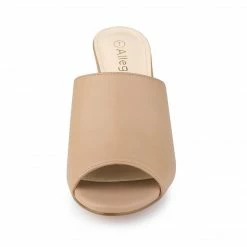 Allegra K Women's Slip On Block Heel Slide Sandals