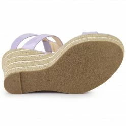 Allegra K Women's Strappy Espadrille Wedge High Platform Sandal Shoes
