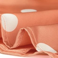 Allegra K Women's Satin Blouse V Neck Polka Dots Print Button Down Puff Sleeve Top Shirt