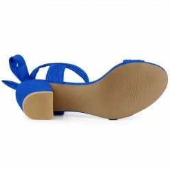 Allegra K Women's Open Toe Ankle Tie Back Block Heel Sandals Shoes 86 Allegra K Women's Open Toe Ankle Tie Back Block Heel Sandals Shoes