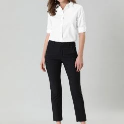 Allegra K Women's Button Down Shirts Collared Work Office Roll-up Long Sleeve Shirt 54 Allegra K Women's Button Down Shirts Collared Work Office Roll-up Long Sleeve Shirt