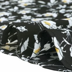 Allegra K Women's Retro 3/4 Sleeve Keyhole Tie Neck Floral Blouse