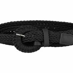 Allegra K Accessories Women PU Leather Braided Waist Belt Plus Size Skinny Belt For Dress Pants With Pin Buckle