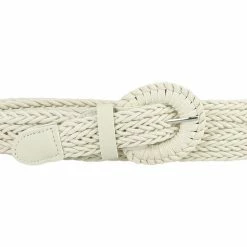 Allegra K Accessories Women PU Leather Braided Waist Belt Plus Size Skinny Belt For Dress Pants With Pin Buckle