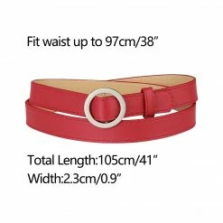 Allegra K Accessories Women's Belts O Ring Metal Buckle Plus Size Thin Nonporous Waist Belt For Jeans Dress 0.9 Inches Width 62 Allegra K Accessories Women's Belts O Ring Metal Buckle Plus Size Thin Nonporous Waist Belt For Jeans Dress 0.9 Inches Width