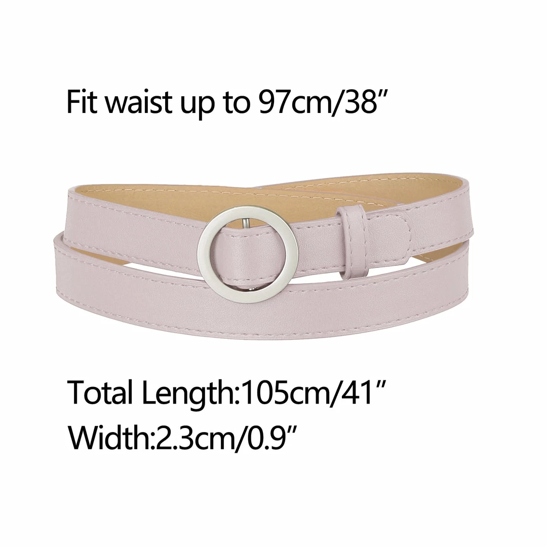 Allegra K Accessories Women's Belts O Ring Metal Buckle Plus Size Thin Nonporous Waist Belt For Jeans Dress 0.9 Inches Width 14 Allegra K Accessories Women's Belts O Ring Metal Buckle Plus Size Thin Nonporous Waist Belt For Jeans Dress 0.9 Inches Width