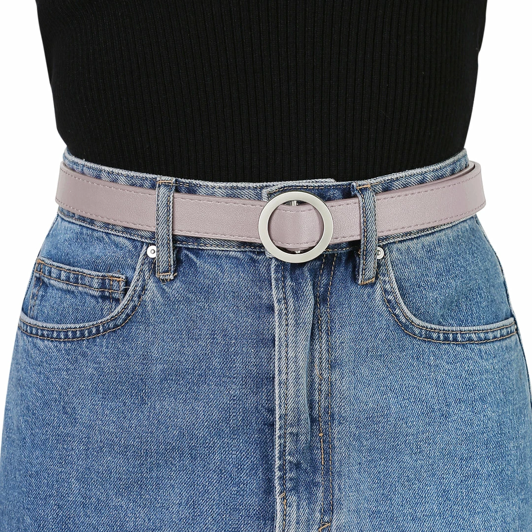 Allegra K Accessories Women's Belts O Ring Metal Buckle Plus Size Thin Nonporous Waist Belt For Jeans Dress 0.9 Inches Width 15 Allegra K Accessories Women's Belts O Ring Metal Buckle Plus Size Thin Nonporous Waist Belt For Jeans Dress 0.9 Inches Width