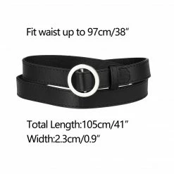 Allegra K Accessories Women's Belts O Ring Metal Buckle Plus Size Thin Nonporous Waist Belt For Jeans Dress 0.9 Inches Width 66 Allegra K Accessories Women's Belts O Ring Metal Buckle Plus Size Thin Nonporous Waist Belt For Jeans Dress 0.9 Inches Width