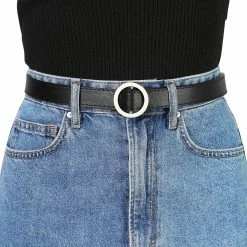 Allegra K Accessories Women's Belts O Ring Metal Buckle Plus Size Thin Nonporous Waist Belt For Jeans Dress 0.9 Inches Width 67 Allegra K Accessories Women's Belts O Ring Metal Buckle Plus Size Thin Nonporous Waist Belt For Jeans Dress 0.9 Inches Width