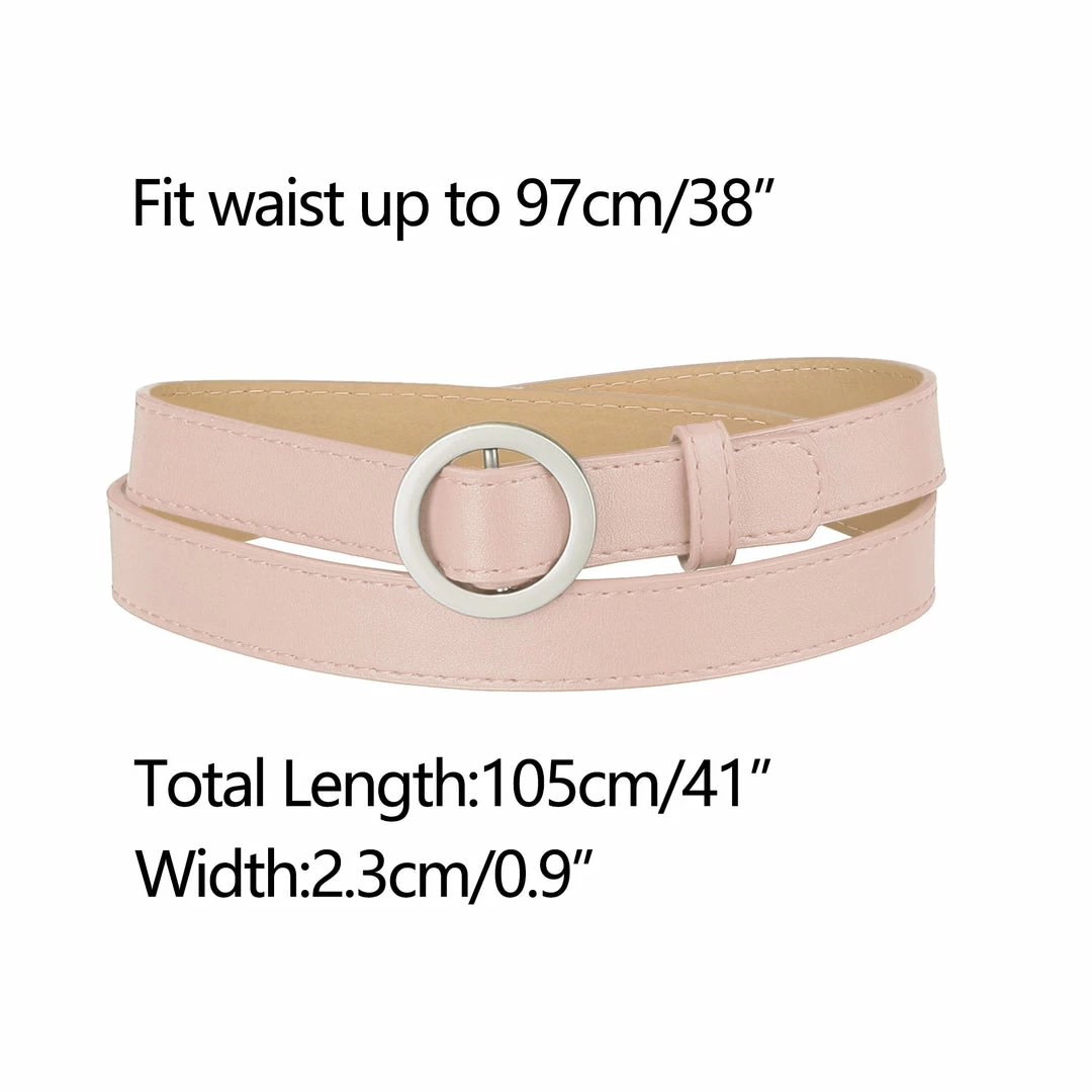 Allegra K Accessories Women's Belts O Ring Metal Buckle Plus Size Thin Nonporous Waist Belt For Jeans Dress 0.9 Inches Width 10 Allegra K Accessories Women's Belts O Ring Metal Buckle Plus Size Thin Nonporous Waist Belt For Jeans Dress 0.9 Inches Width