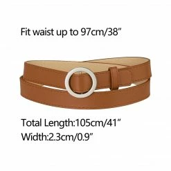 Allegra K Accessories Women's Belts O Ring Metal Buckle Plus Size Thin Nonporous Waist Belt For Jeans Dress 0.9 Inches Width 54 Allegra K Accessories Women's Belts O Ring Metal Buckle Plus Size Thin Nonporous Waist Belt For Jeans Dress 0.9 Inches Width