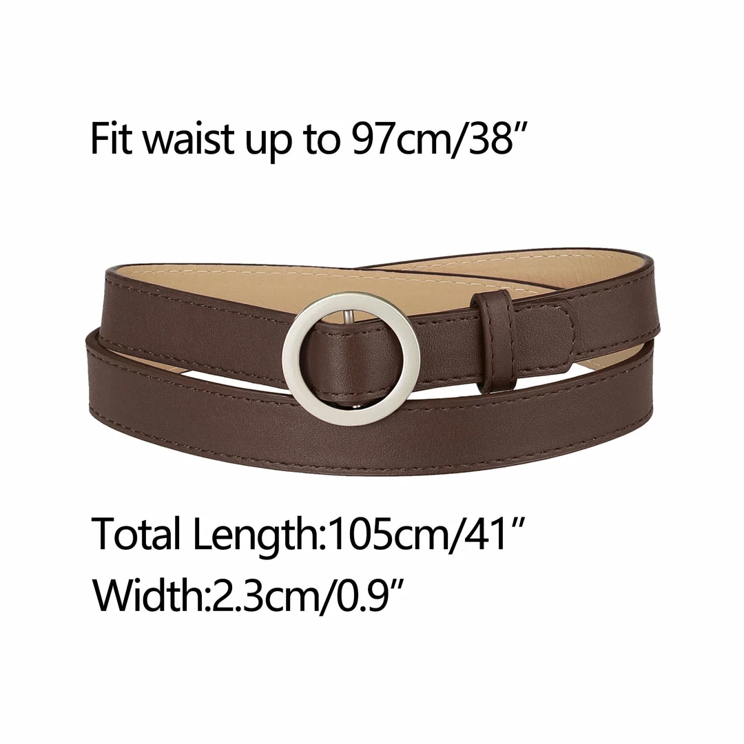 Allegra K Accessories Women's Belts O Ring Metal Buckle Plus Size Thin Nonporous Waist Belt For Jeans Dress 0.9 Inches Width 18 Allegra K Accessories Women's Belts O Ring Metal Buckle Plus Size Thin Nonporous Waist Belt For Jeans Dress 0.9 Inches Width