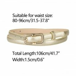 Allegra K Accessories Women's Skinny Betls Casual PU Leather Belt For Dress Jeans Thin Waist Belt