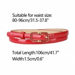 Allegra K Accessories Women's Skinny Betls Casual PU Leather Belt For Dress Jeans Thin Waist Belt