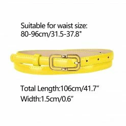 Allegra K Accessories Women's Skinny Betls Casual PU Leather Belt For Dress Jeans Thin Waist Belt