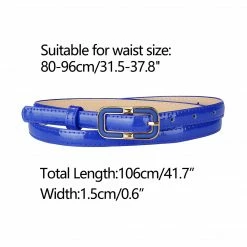 Allegra K Accessories Women's Skinny Betls Casual PU Leather Belt For Dress Jeans Thin Waist Belt