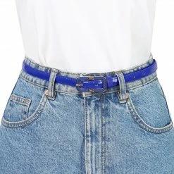 Allegra K Accessories Women's Skinny Betls Casual PU Leather Belt For Dress Jeans Thin Waist Belt