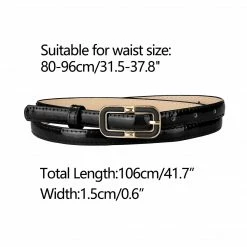 Allegra K Accessories Women's Skinny Betls Casual PU Leather Belt For Dress Jeans Thin Waist Belt