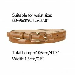 Allegra K Accessories Women's Skinny Betls Casual PU Leather Belt For Dress Jeans Thin Waist Belt