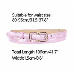 Allegra K Accessories Women's Skinny Betls Casual PU Leather Belt For Dress Jeans Thin Waist Belt