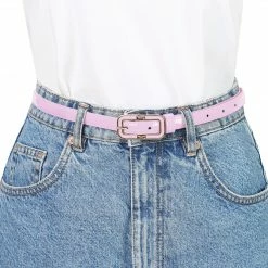Allegra K Accessories Women's Skinny Betls Casual PU Leather Belt For Dress Jeans Thin Waist Belt