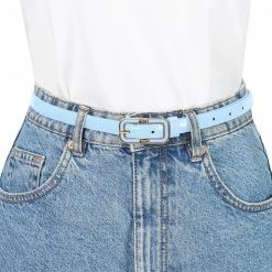 Allegra K Accessories Women's Skinny Betls Casual PU Leather Belt For Dress Jeans Thin Waist Belt