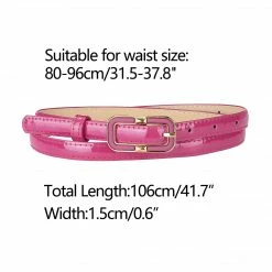 Allegra K Accessories Women's Skinny Betls Casual PU Leather Belt For Dress Jeans Thin Waist Belt