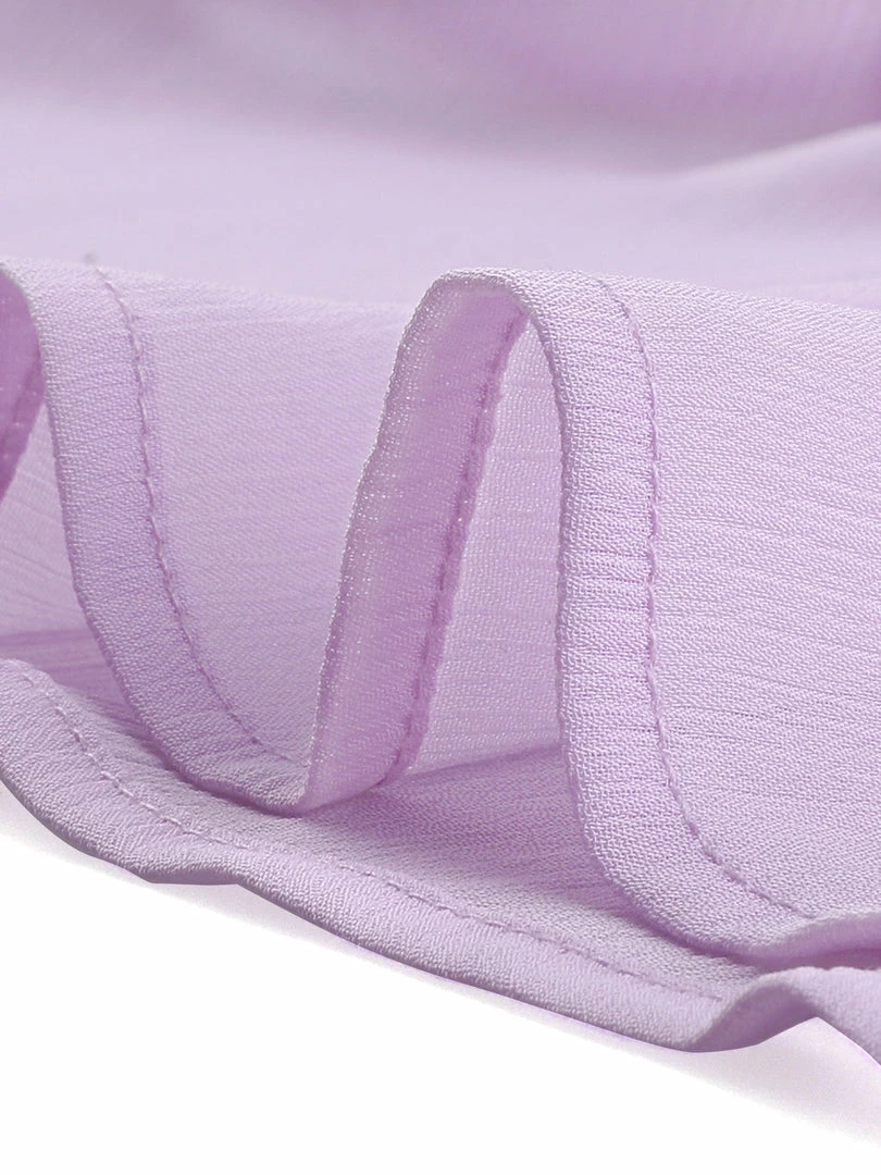 Allegra K Women's Short Sleeve Top Stand Collar Lace Inset Peplum Chiffon Blouse 9 Allegra K Women's Short Sleeve Top Stand Collar Lace Inset Peplum Chiffon Blouse