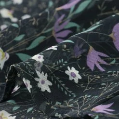 Allegra K Women's Ruffle Tops Casual V Neck Cap Sleeves Floral Blouse