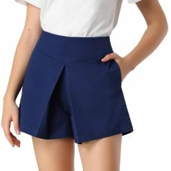 Allegra K Women's Casual Bow Tie High Waist Vintage Paper Bag Shorts