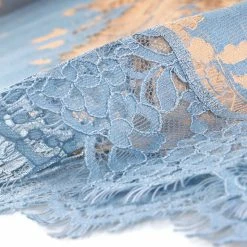 Allegra K Women's Crochet Lace Scalloped Hem Side Split Elegant Pencil Midi Skirt